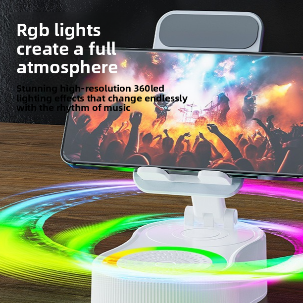 Five-in-One Folding Desktop Phone Stand with Charging Speaker Light