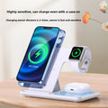 Foldable 3-in-1 Wireless Charging Station for Phone Watch Earbuds