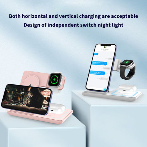 3-in-1 Wireless Fast Charger Foldable Stand